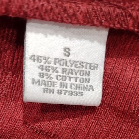 DRESS BARN RED VELVETY BLAZER 5 BUTTON HOLIDAY JACKET CHOKER COLLAR SIZE S - Picture 7 of 10